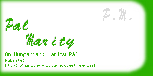 pal marity business card