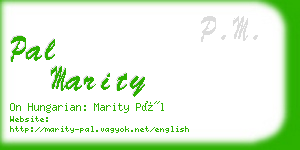 pal marity business card